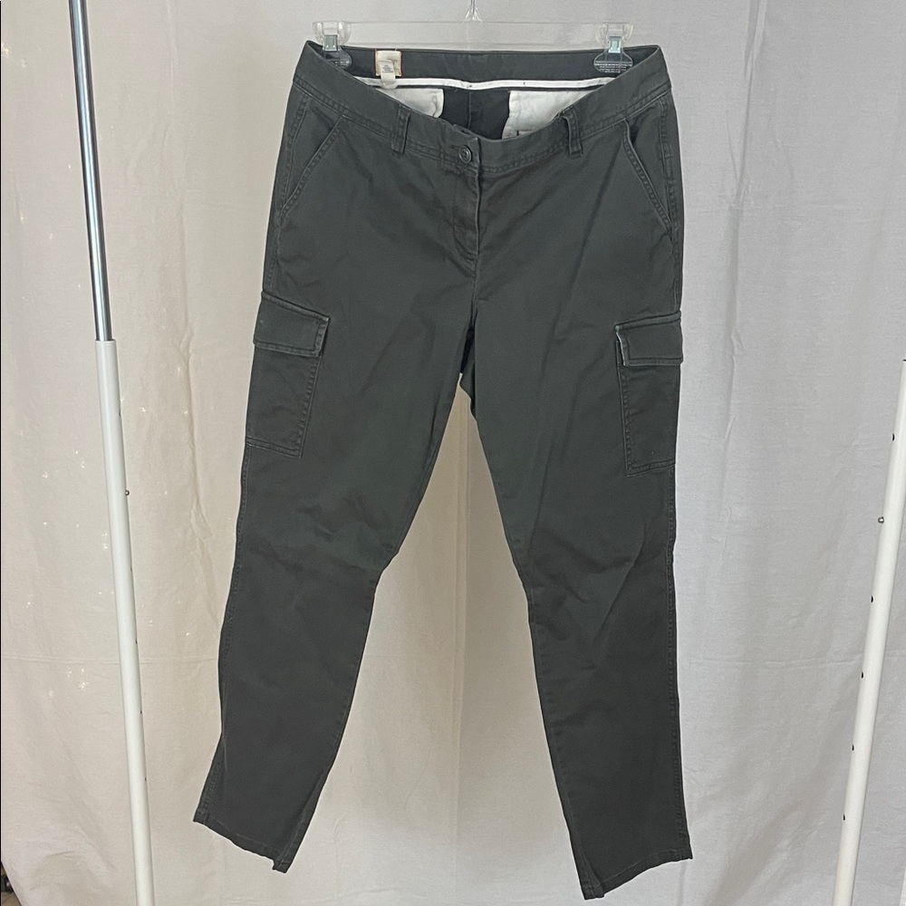 Gray Lands' End Canvas Women's Gray Cargo Pants Size 10